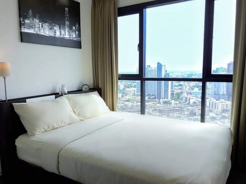 6408-025 ให้เช่า คอนโด THE BASE PARK WEST สุขุมวิท 77  1ห้องนอน ชั้นสูง พร้อมเข้าอยู่ ใกล้BTS่