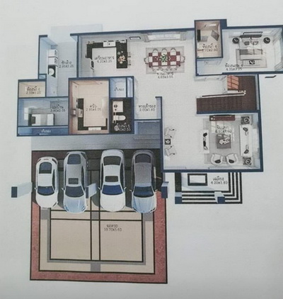 6407-005 ให้เช่า บ้าน นาราสิริ บางนา 5ห้องนอน จอดรถ4คัน ห้องนอนใหญ๋อ่างจากุชชี่  บางนา-ตราด