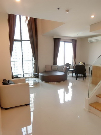 6502-714 ให้เช่า คอนโด รัชดา พระราม 9 MRTเพชรบุรี Villa Asoke 1ห้องนอน Duplex ห้องมุม