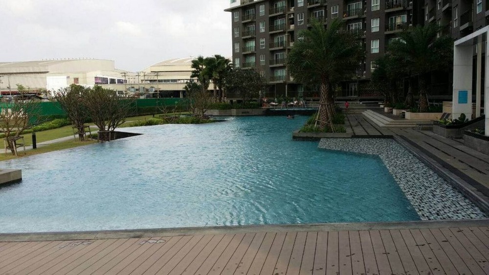 6504-490 ให้เช่า คอนโด บางนา แบริ่ง ลาซาล BTSบางนา The Parkland Srinakarin Lakeside 1นอน วิวสระ