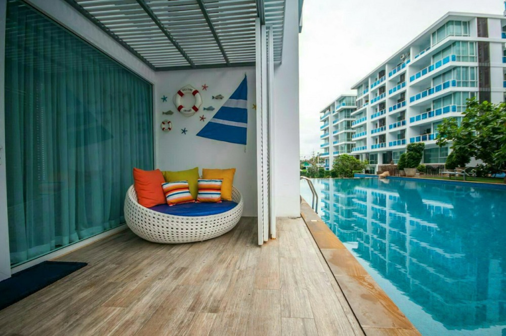 6504-482 ขาย คอนโด หัวหิน My Resort Hua Hin 4ห้องนอน Duplex Pool access Rare Item ติดสวนน้ำขนาดใหญ่