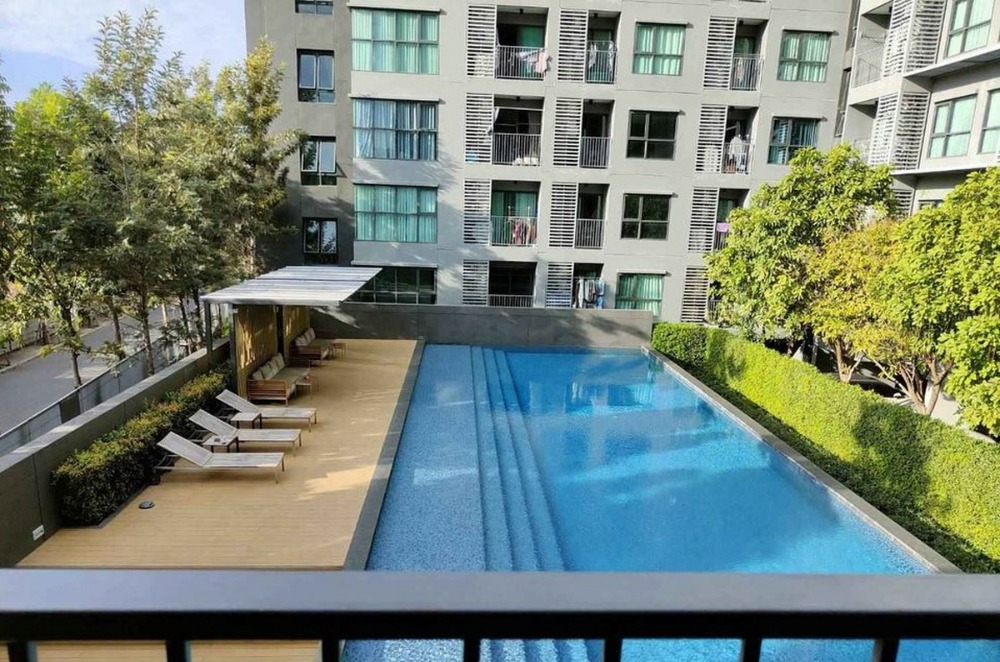 6505-165 ให้เช่า คอนโด บางนา สรรพวุธ ลาซาล Aspen Condo Lasalle 1ห้องนอน วิวสระ