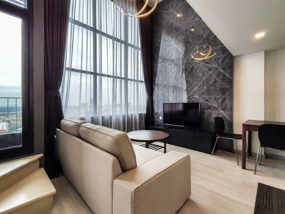 6505-745 ให้เช่า คอนโดสาทรใต้ นราธิวาส KnightsBridge Prime Sathorn Duplex 1ห้องนอน ชั้นสูง