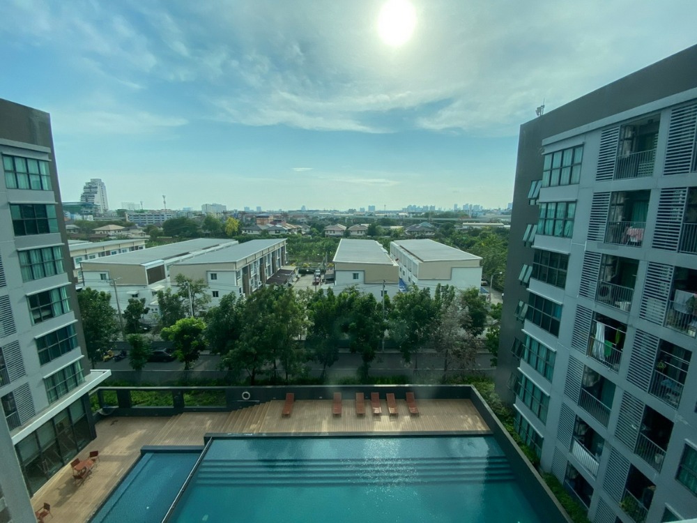 6508-266 ขาย คอนโด บางนา สรรพวุธ ลาซาล Aspen Condo Lasalle 1ห้องนอน วิวสระ