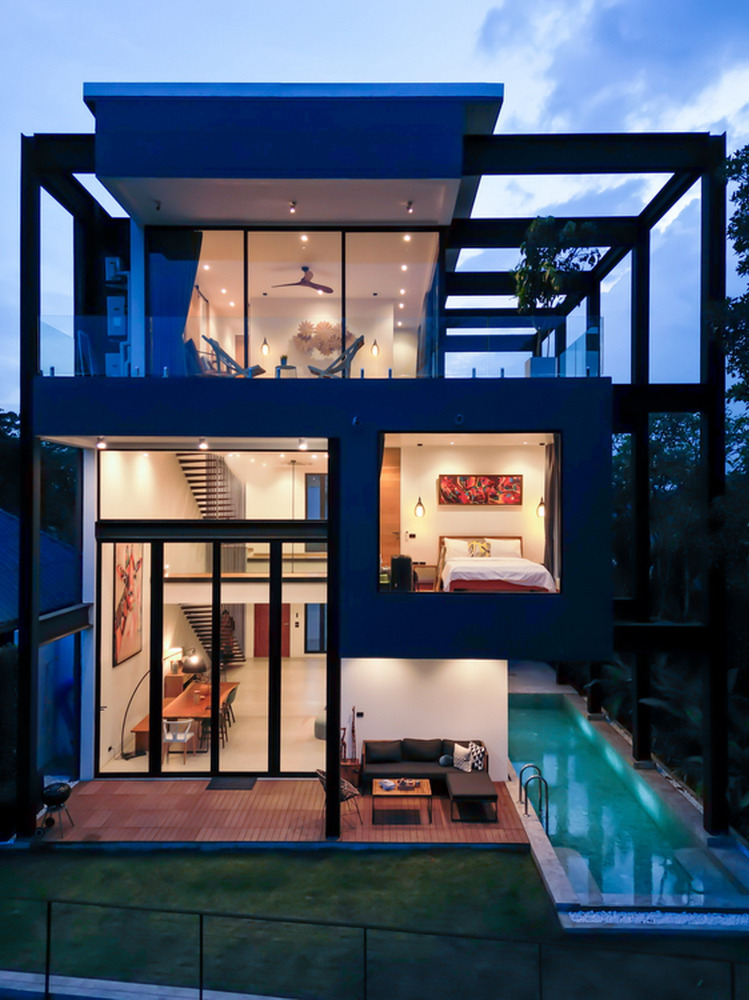 6602-744 ขาย บ้าน พูลวิลล่า ใจกลางบางกระเจ้า  Luxury modern pool villa Loft พร้อมสระว่ายน้ำ