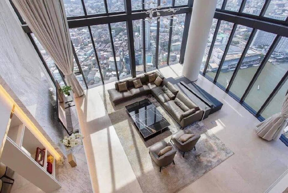 RC6605-333 ให้เช่า คอนโด Penthouse เจริญนคร กรุงธนบุรี BTSคลองสาน Banyan Tree Residences Riverside Bangkok 4ห้องนอนวิวแม่น้ำเจ้าพระยา