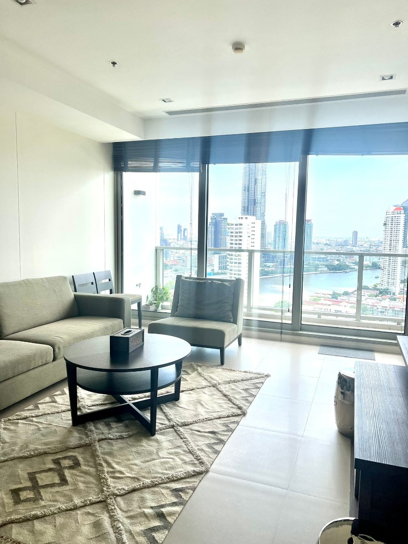 6608-001 Charoennakorn Klongsan,Condo for rent,BTS SaphanTaksin,The River,2Bedroom,Fully Furnished.