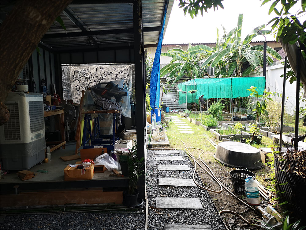 6609-014 Home office for sale with warehouse, Phra Khanong, Bang Chak, BTS Punnawithi, 2-story home office with warehouse for use.