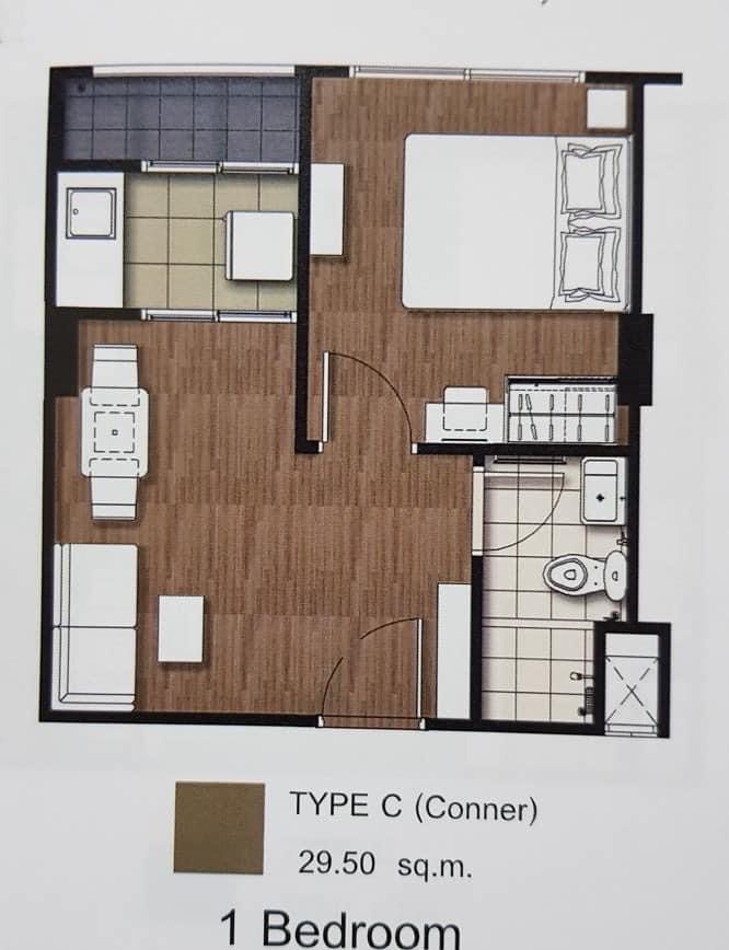 MP-SC6702-148 ขาย คอนโด อ่อนนุช ลาดกระบัง iCondo Green Space Sukhumvit 77 Phase2 1ห้องนอน ห้องมุม