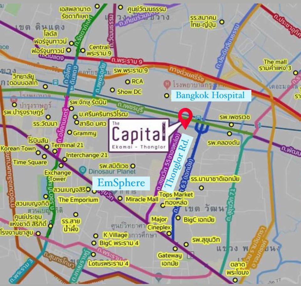 6704-073 ให้เช่า คอนโด เอกมัย ทองหล่อ BTSทองหล่อ The Capital Ekkamai-ThongLor 2ห้องนอน