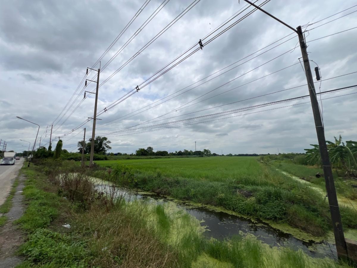 6712-100  ขาย ที่ดิน ลำลูกกา ปทุมธานี ติดถนนใหญ่ เหมาะลงทุนพัฒนาจัดสรรพื้นที่ 