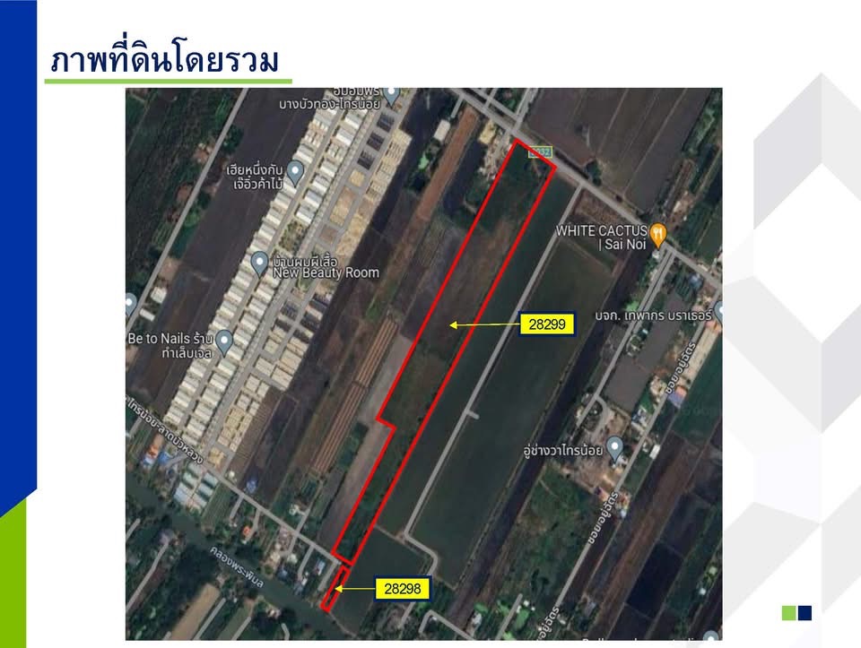 6712-179 ขาย ที่ดิน นนทบุรี ผังเมืองสีเหลือง  เหมาะทำ บ้านแนวราบ บ้านเดี่ยว บ้านแฝด